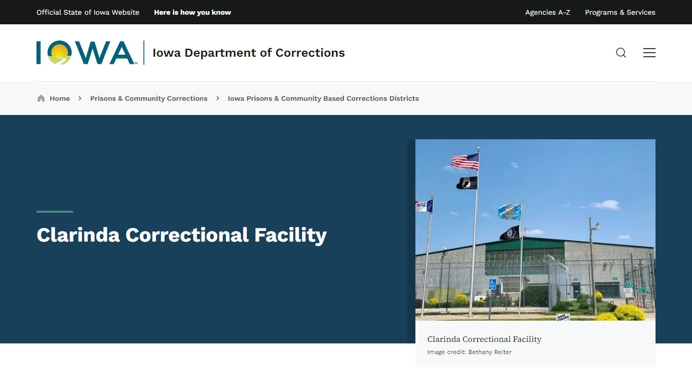 Clarinda Correctional Facility | Iowa Department of Corrections