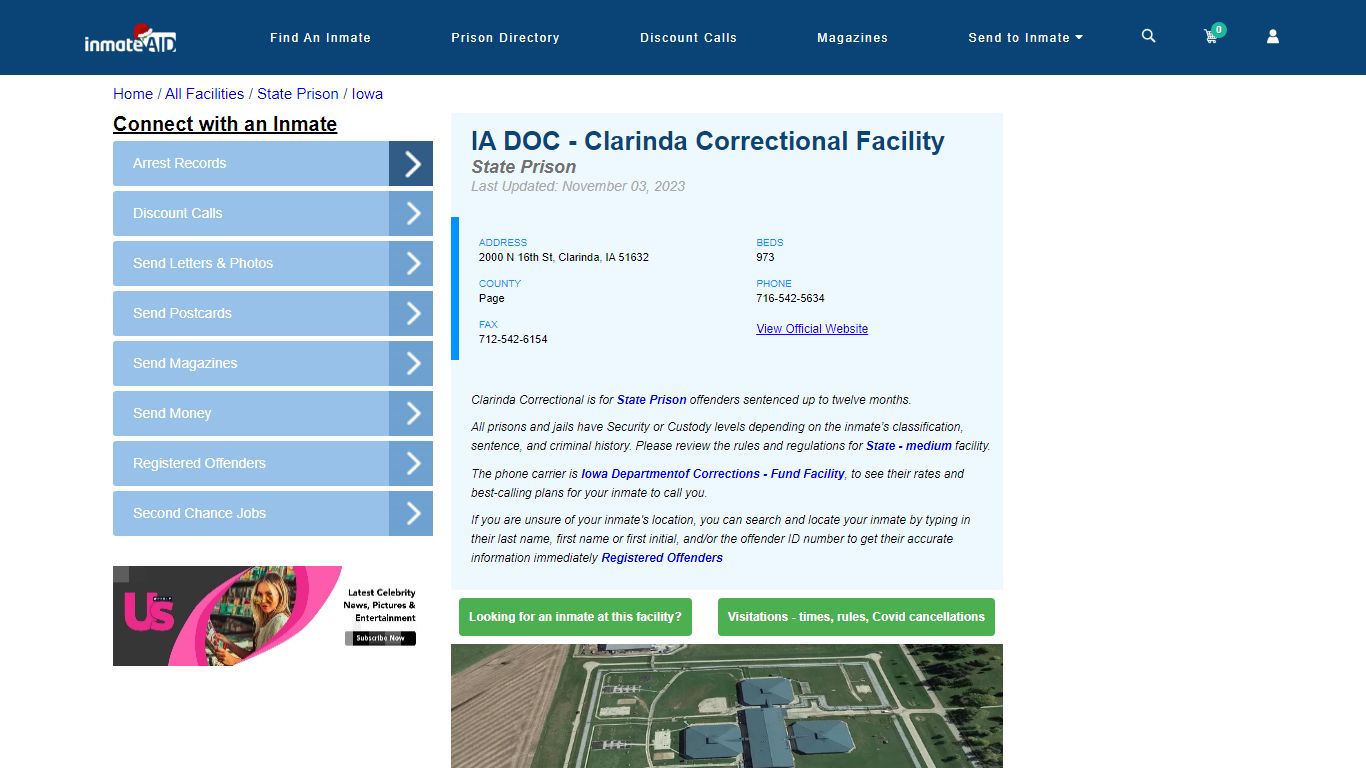 IA DOC - Clarinda Correctional Facility & Inmate Search - Clarinda, IA